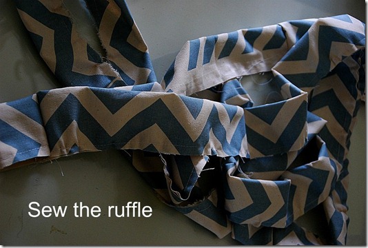 sew the ruffle