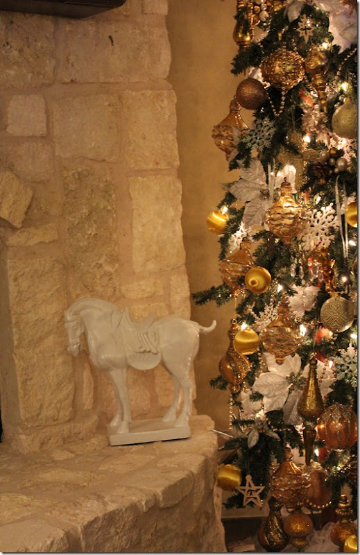 christmas tree and horse christmas tree and horse