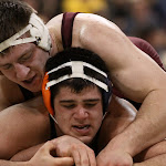 Hwt: #2 Tony Nelson (Minnesota) dec Chris Lopez (Illinois) 10-3. Photo by Mark Beshey.
