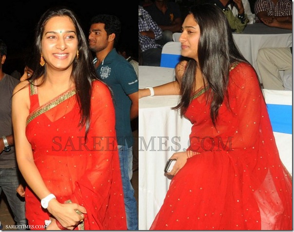 Surekha_Vani_Red_Saree