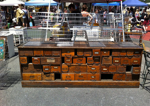 What a great antique! This piece is truly a unique find, and would provide excellent storage.