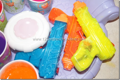 Kids Activities Squirt Gun Painting Kids Activities Squirt Gun Painting