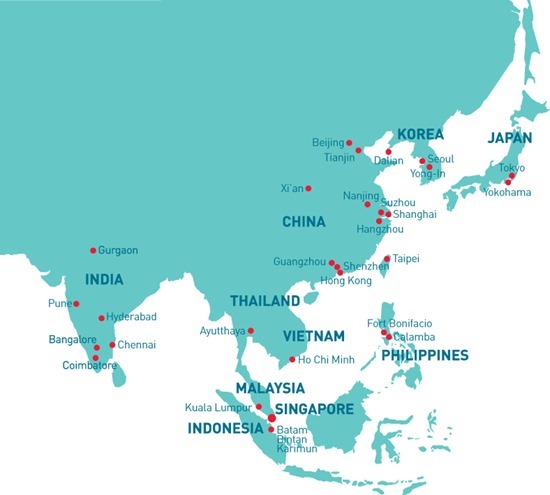 Presence in Asia (English) Presence in Asia (English)