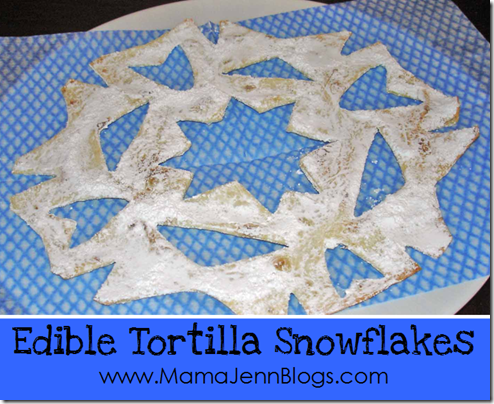 Edible Tortilla Snowflakes