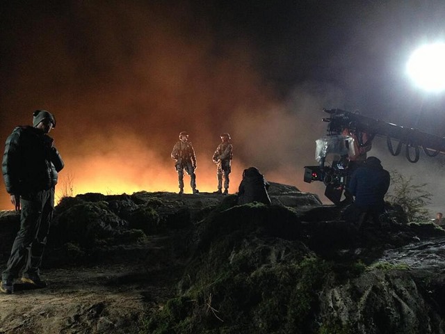 Godzilla 'Night Shoot' Behind-the-Scenes Photo