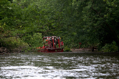 Town of Mahwah's rescue swamp boat. Hope you all feel safe now. Watch out for the prop wash if you ever see this thing.