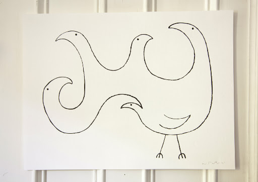 Framed or unframed, Wayne Pate creates sketch-like prints that are straightforward and fun works of art for your home.
'For the Birds', silkscreen print by Wayne Pate.
(waynepate.com) Framed or unframed, Wayne Pate creates sketch-like prints that are straightforward and fun works of art for your home.
'For the Birds', silkscreen print by Wayne Pate.
(waynepate.com)