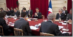 Sommet Crise Elysée Sarkozy