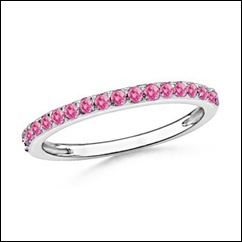 Round Pink Sapphire Rings