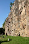 Rock climbers on Kangaroo Point Cliffs