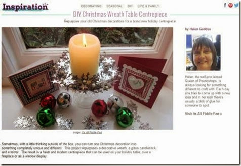 Wayfair DIY Christmas Wreath Table Centrepiece