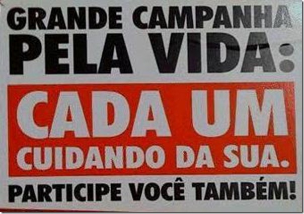 Grande campanha pela vida