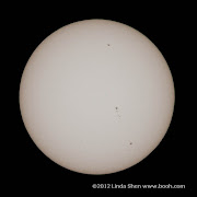 Partial solar eclipse viewed from Mt. Hamilton east of San Jose, California.