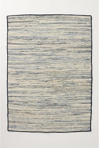 This denim rug is a less-obvious way to use stripes.
(anthropologie.com) This denim rug is a less-obvious way to use stripes.
(anthropologie.com)