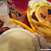 Delicious Disney food: Chicken wings with rice, and Jack Skellington burger with fries