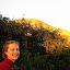 Gill and Raung in the morning sunlight