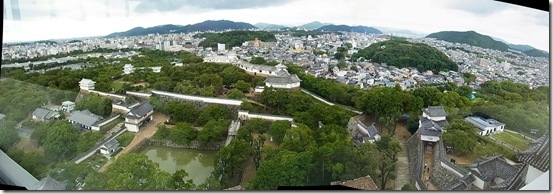 Vista de la ciudad de Himeji desde el castillo