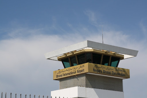 Only in Brunei can one find a control tower with gold all over it!