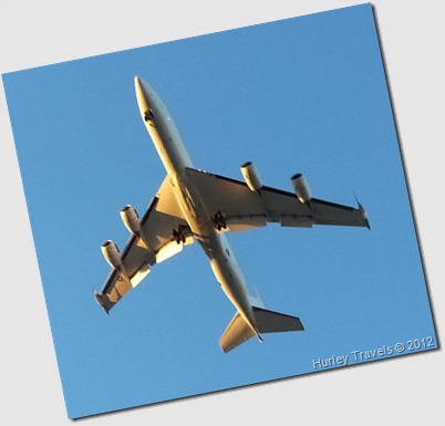 Airplane over our motorhome in Oklahoma.