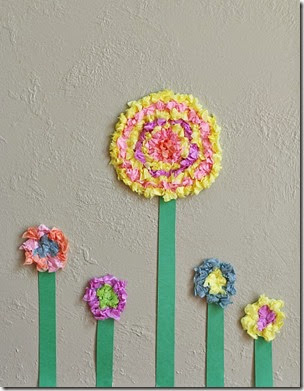 Textured Tissue Paper Flower Craft from Buggy and Buddy Textured Tissue Paper Flower Craft from Buggy and Buddy