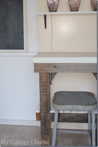 old metal stool