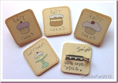 Fairy Cake Pin Brooches Fairy Cake Pin Brooches