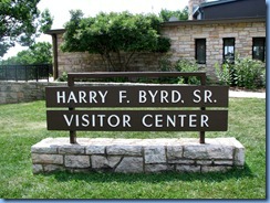 1144 Virginia - Shenandoah National Park - Skyline Drive - Big Meadows - Harry F. Byrd Sr. Visitor Center sign
