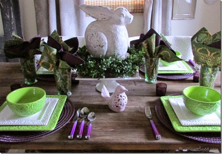 Spring Tablescape using Bright Colors