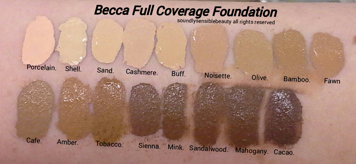 Becca Ultimate Coverage Creme Foundation; Review & Swatches of Shades