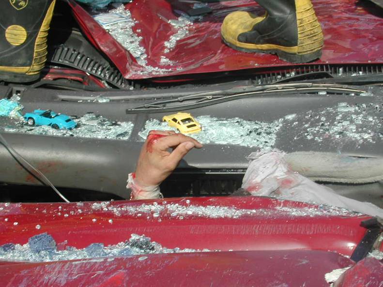 NEVER EVER DRIVE CLOSE TO CONTAINERS