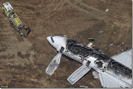 Asiana Airlines Boeing 777 plane after it crashed while landing at San Francisco International Airport in California July 6, killing two people Asiana Airlines Boeing 777 plane after it crashed while landing at San Francisco International Airport in California July 6, killing two people