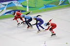 Ready for the start of the men's 500m final