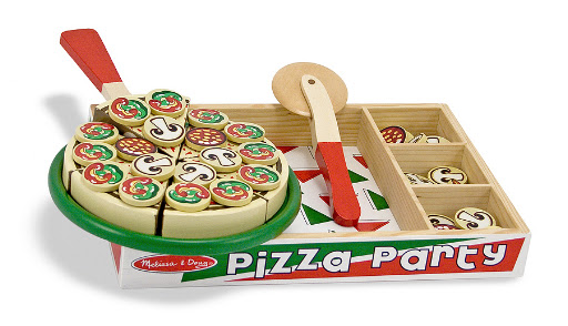 This durable, wooden pizza set will stand up to the hours of imaginative play your little one will put it through. Melissa and Doug Pizza Party, $20, melissaanddoug.com