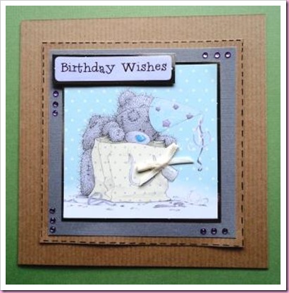 Kraft Tatty Teddy Card Kraft Tatty Teddy Card