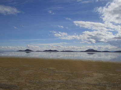 Another view from the train window - it is the middle of winter and these plains should be dry but due to the snowmelt, they stretch to the horizon.