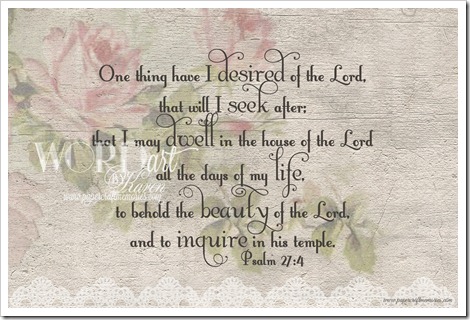Psalm 27:4 4x6 printable for personal use only