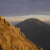 Merbabu seen from Merapi at dawn (Daniel Quinn, October 2011)