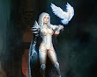 Magician Girl And A White Owl