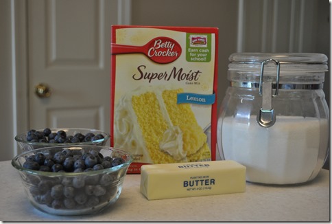 blueberry lemon dump cake, blueberry cake, kids in the kitchen, cooking with kids, blueberry lemon cake