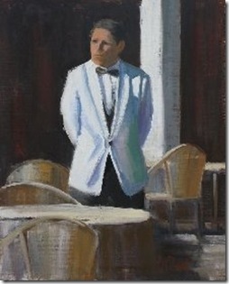 Maitre D'Awaiting, 20 x 16