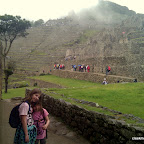 Lily and Emma bonded on the tough climb up Wayna Picchu