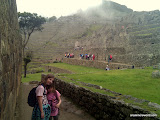 Lily and Emma bonded on the tough climb up Wayna Picchu