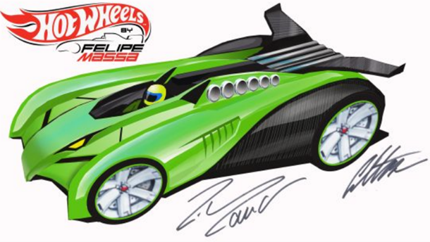 Novidades Automotivas: Felipe Massa desenha carrinho para a Hot Wheels