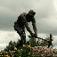 A sculpture of a salt miner near the entrance of the mines and cathedral.
