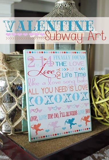 DIY Valentine Subway Art Plaque - The perfect quick, easy and affordable craft project.