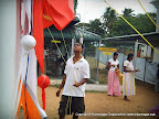 Hanging Large Flags near the entrance of Ruwanweliseya 3