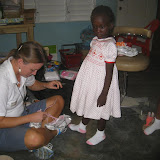 Chinaida gets new shoes.