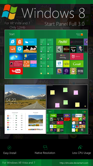 windows 8 start panel full 3.0