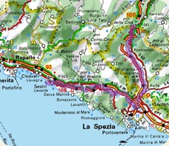 step of the bloodhound map1 passo del bracco map1