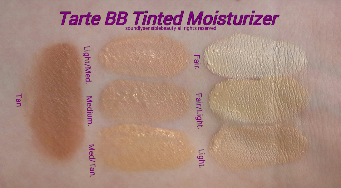 Tarte BB Tinted Moisturizer SPF 20; Review & Swatches of Shades